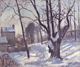 Winterbild von Camille Pissarro 1872. (c) Museum Folkwang Essen