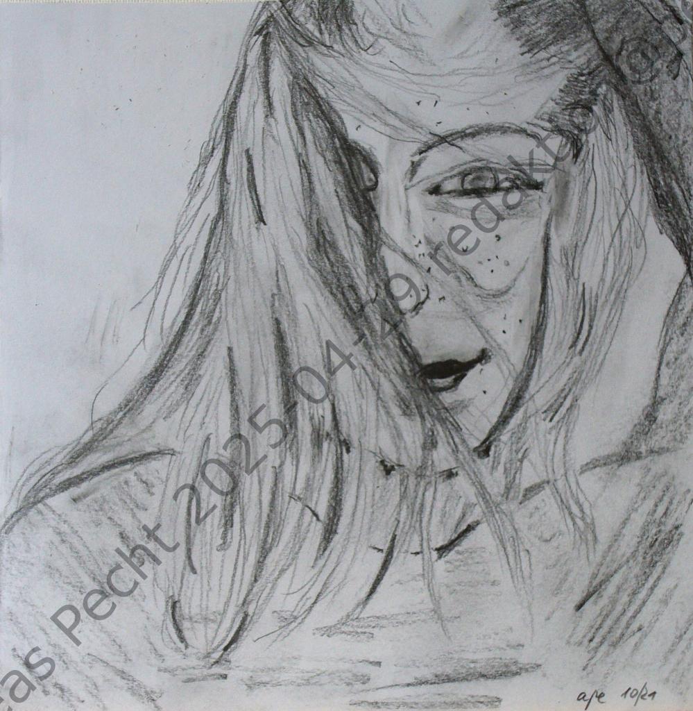 Verhaartes-Frauenantlitz