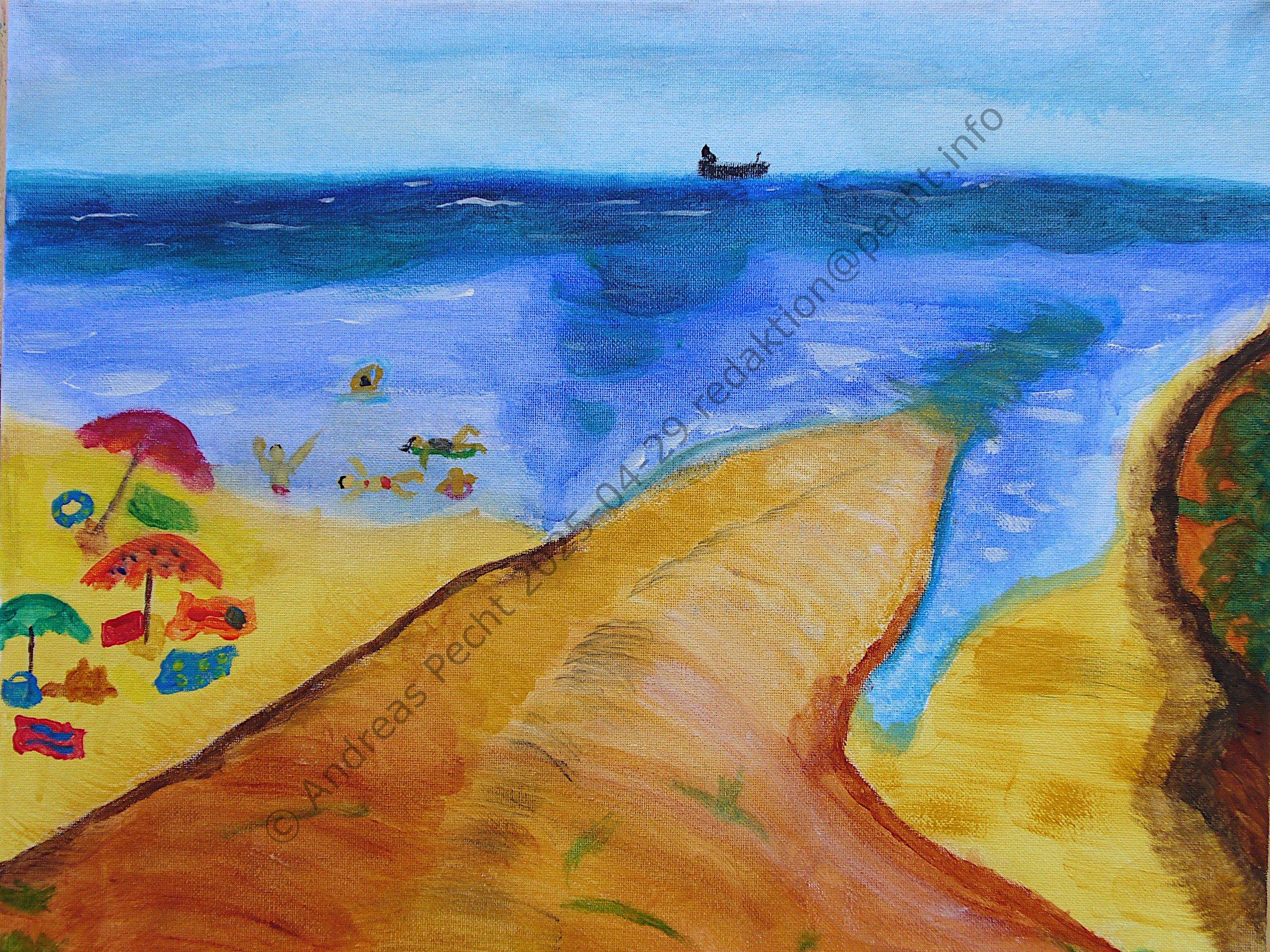 Kleiner Strand an Sandbank