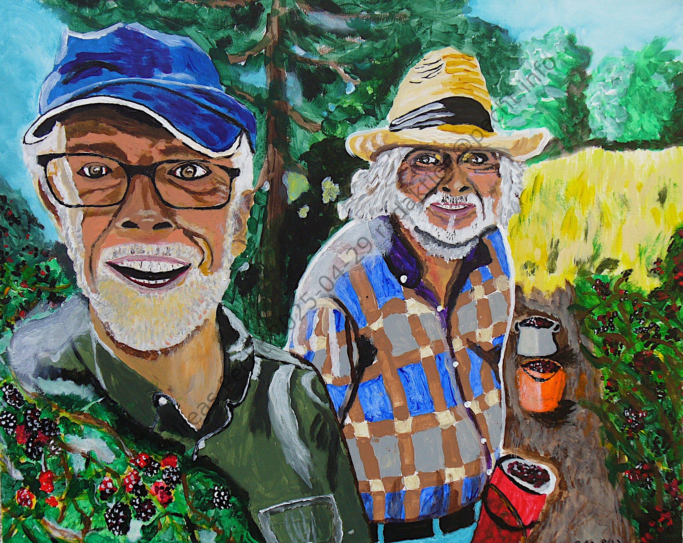 Alte Freunde in den Brombeeren