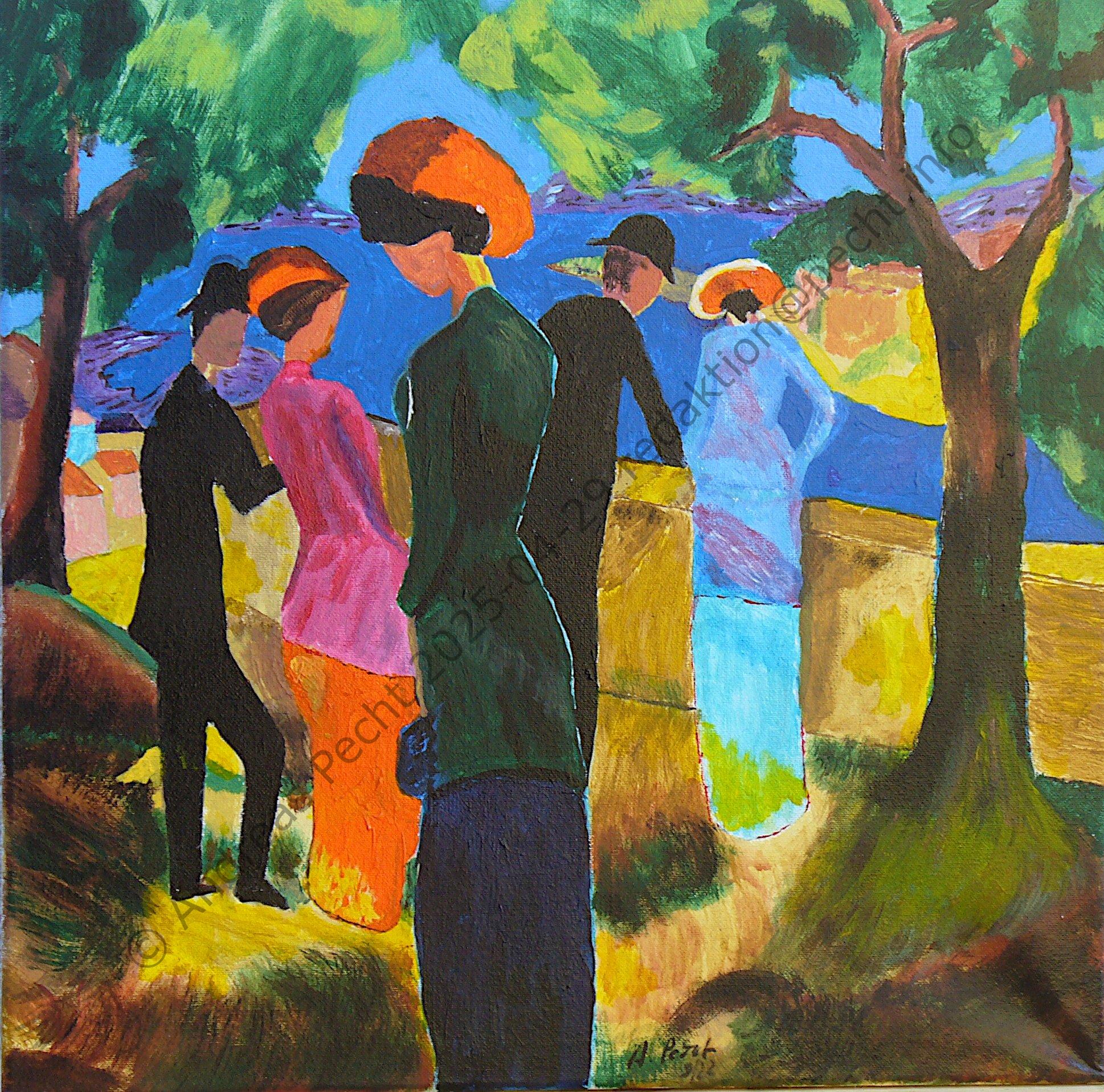 Die Dame in Grün (nach Macke)