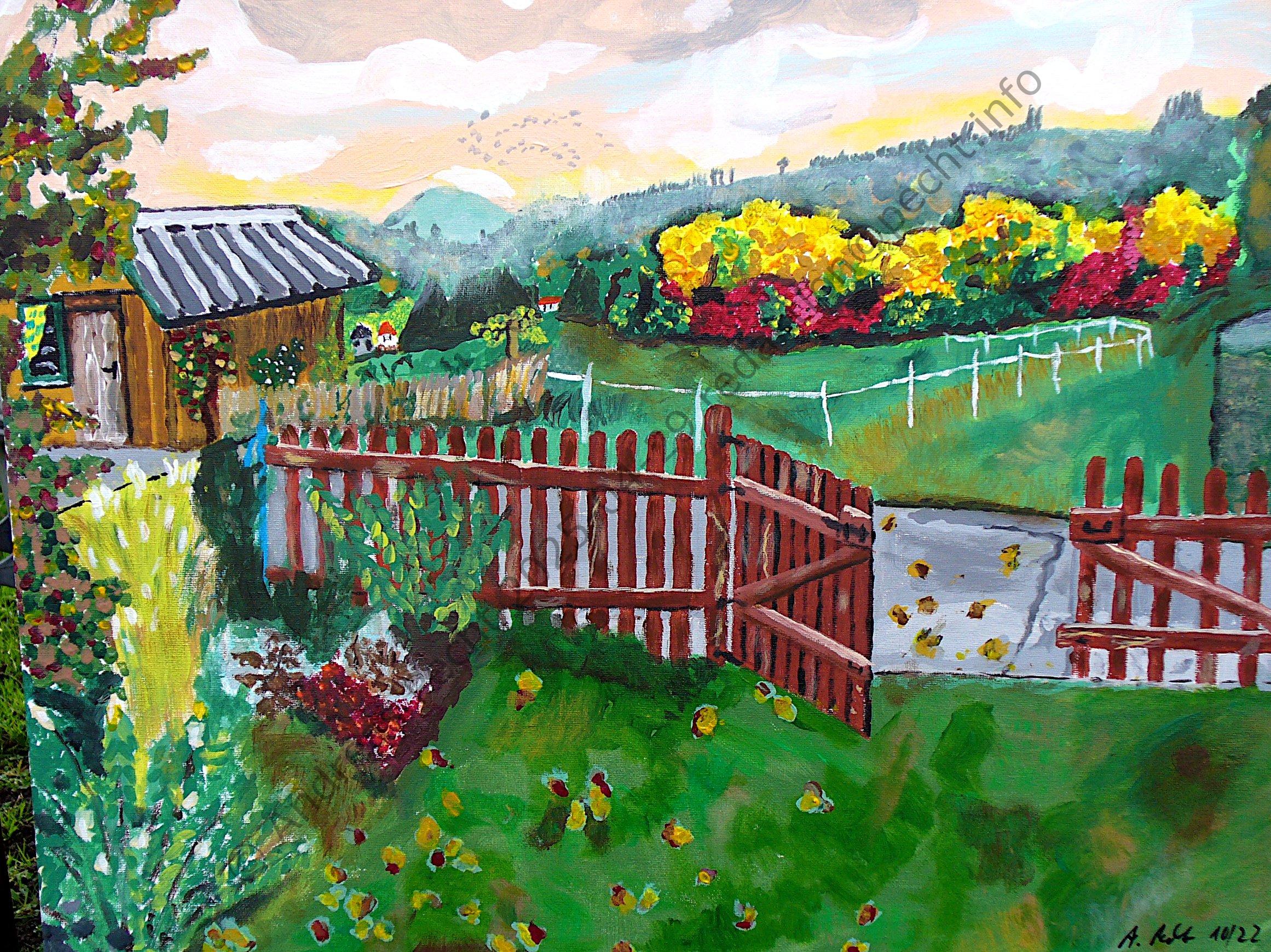 Oktober vor dem Haus