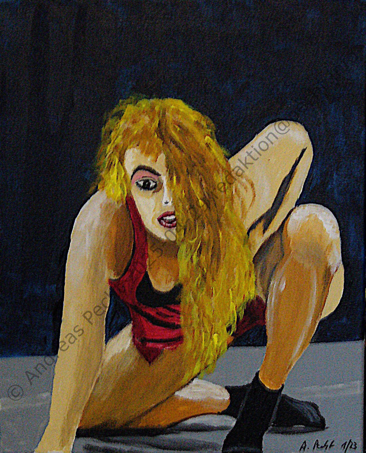 Tänzerin halb knieend 2